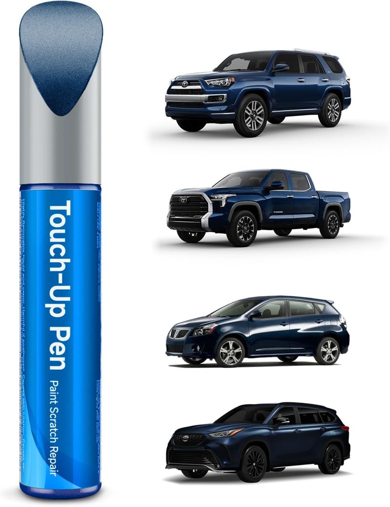 RSACET 8S6 Dark/Nautical Blue Metallic Touch Up Paint Compatible with Toyota Exact Match Touch Up Paint Car Scratch Repair - Image 1